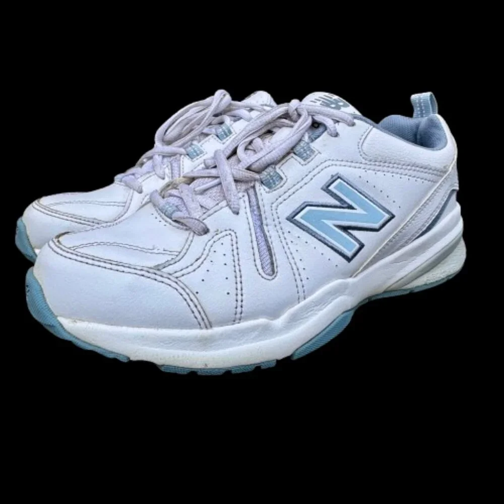New Balance 608 Athletic Trainers Womens Sz 8.5 Mens Sz 7 White Leather - Picture 3 of 10